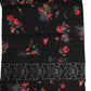 Dolce & Gabbana Black Floral Print Neck Warmer Wrap Scarf