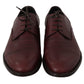 Dolce & Gabbana Elegant Bordeaux Leather Dress Shoes