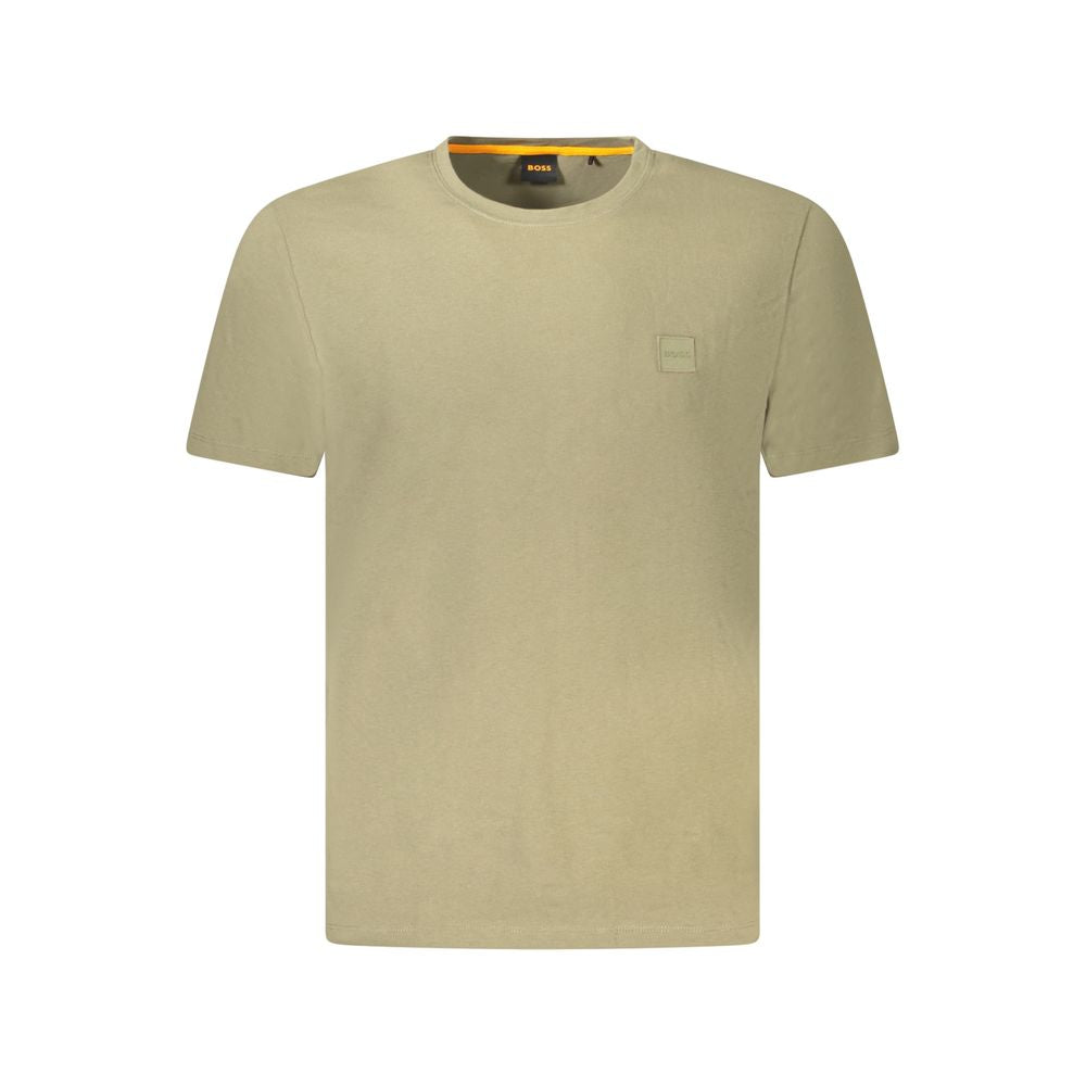 Hugo Boss Green Cotton T-Shirt