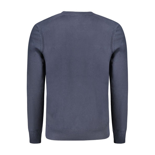 Hugo Boss Blue Cotton Men's Long-Sleeved T-Shirt Mens Sweater