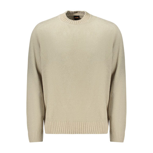 Hugo Boss Beige Cotton Men Sweater Mens Sweater