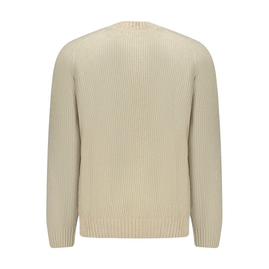 Hugo Boss Beige Cotton Men Sweater Mens Sweater
