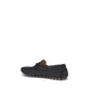 Valentino Garavani Black Calf Leather Bos Taurus Slip-On Loafers