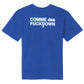 Comme Des Fuckdown Blue Cotton Women T-Shirt