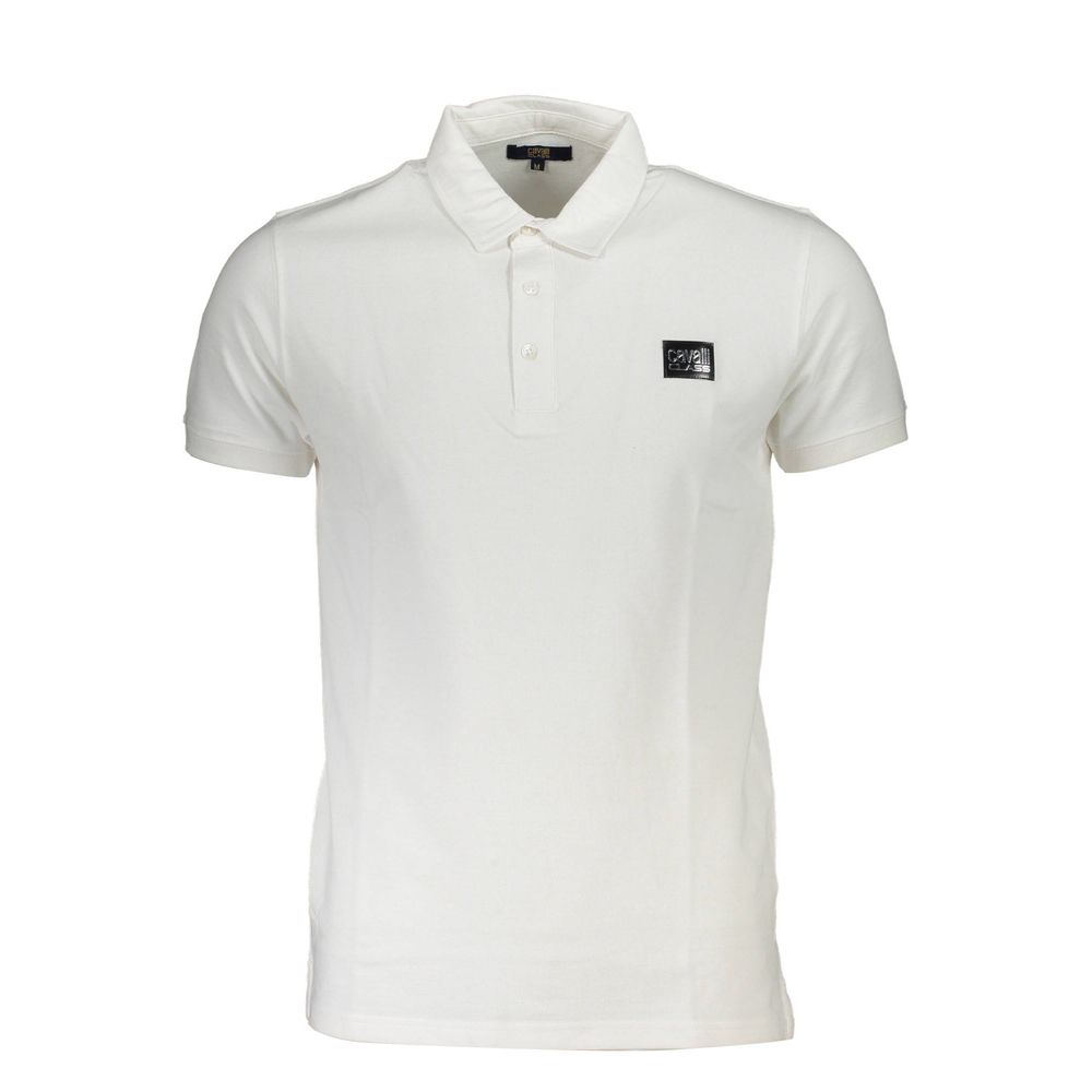 Cavalli Class White Cotton Polo Shirt Mens T-Shirt
