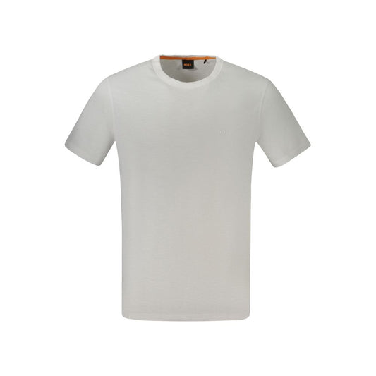 Hugo Boss White Cotton Mens T-Shirt Mens T-Shirt