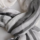 Dolce & Gabbana White Black Silk Warmer Wrap Foulard Scarf