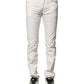 Dolce & Gabbana White Cotton Skinny Men Denim Jeans