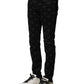 Dolce & Gabbana Black Cotton DG Logo Skinny Men Denim Jeans