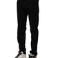 Dolce & Gabbana Black Cotton Tattered Slim Fit Men Denim Jeans
