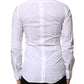 Dolce & Gabbana White GOLD Cotton Poplin Formal Dress Shirt
