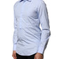Dolce & Gabbana Light Blue Cotton Long Sleeves Dress Shirt