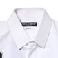 Dolce & Gabbana White GOLD Embroidery Detailed Dress Shirt
