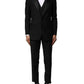 Dolce & Gabbana Black Wool 3 Piece Single Breasted Suit