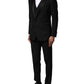 Dolce & Gabbana Black Wool 3 Piece Single Breasted Suit