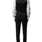 Dolce & Gabbana Black Wool 3 Piece Single Breasted Suit