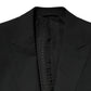 Dolce & Gabbana Black Wool 2 Piece Single Breasted Suit