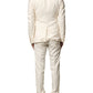 Dolce & Gabbana Ivory Wool 3 Piece Single Breasted Suit