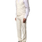 Dolce & Gabbana Ivory Wool 3 Piece Single Breasted Suit