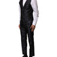 Dolce & Gabbana Black Jacquard 3 Piece Single Breasted Suit