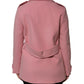 PINK MEMORIES Pink Wool Double Breasted Blazer Coat Jacket