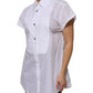 Dolce & Gabbana White Cotton Collared Short Sleeves Top