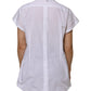 Dolce & Gabbana White Cotton Collared Short Sleeves Top