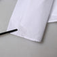 Dolce & Gabbana White Cotton Collared Short Sleeves Top