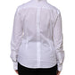 Dolce & Gabbana White Cotton Collared Long Sleeves Shirt Top