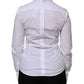 Dolce & Gabbana White Cotton Collared Long Sleeves Shirt Top