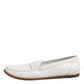 Dolce & Gabbana White Leather Loafers Moccasins Slip On Shoes