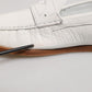 Dolce & Gabbana White Leather Loafers Moccasins Slip On Shoes