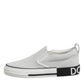 Dolce & Gabbana White Dotted Leather Slip On Men Sneakers Shoes