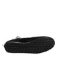 Dolce & Gabbana Black Quilted Leather Lace Up Sneakers Shoes