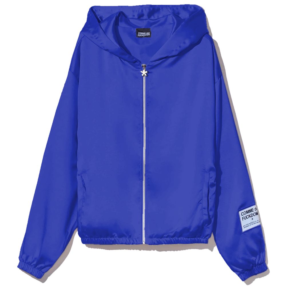 Comme Des Fuckdown Blue Polyester Hoody