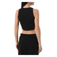 Comme Des Fuckdown Black Cotton Women Cropped Top