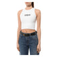 Comme Des Fuckdown White Cotton Women Cropped T-Shirt