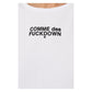 Comme Des Fuckdown White Cotton Women Top