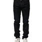 Dolce & Gabbana Black Cotton Skinny Denim Men Jeans
