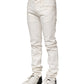 Dolce & Gabbana White Cotton Skinny Men Denim Jeans