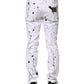 Dolce & Gabbana White ColorSplash Skinny Denim Jeans