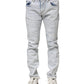 Dolce & Gabbana Light Blue Tattered Skinny Denim Jeans