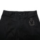 Dolce & Gabbana Dark Blue Logo Cotton Dress Pants