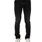 Dolce & Gabbana Black Cotton Skinny Men Denim Jeans