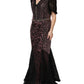 Dolce & Gabbana Multicolor Embellished Mermaid Gown Dress