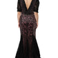 Dolce & Gabbana Multicolor Embellished Mermaid Gown Dress