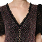 Dolce & Gabbana Multicolor Embellished Mermaid Gown Dress