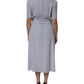 Dolce & Gabbana Gray Viscose ShortSleeve Sheath Midi Dress