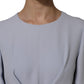 Dolce & Gabbana Gray Viscose ShortSleeve Sheath Midi Dress