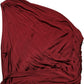 Dolce & Gabbana Red Viscose Fitted One Shoulder Midi Dress